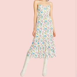 Betsey Johnson Women's Ava Corset Midi Dress Sonic White SIZE 4